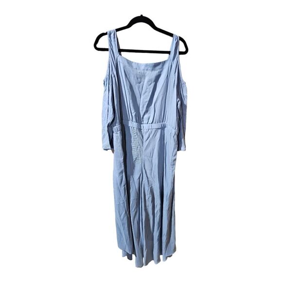 SOFT SURROUNDINGS "Bridgette" Cold Shoulder Tencel Dress - Size Large - Picture 3 of 7